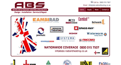 Desktop Screenshot of abs-radiantheating.co.uk