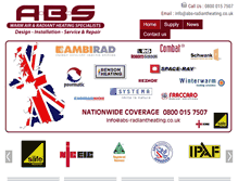 Tablet Screenshot of abs-radiantheating.co.uk